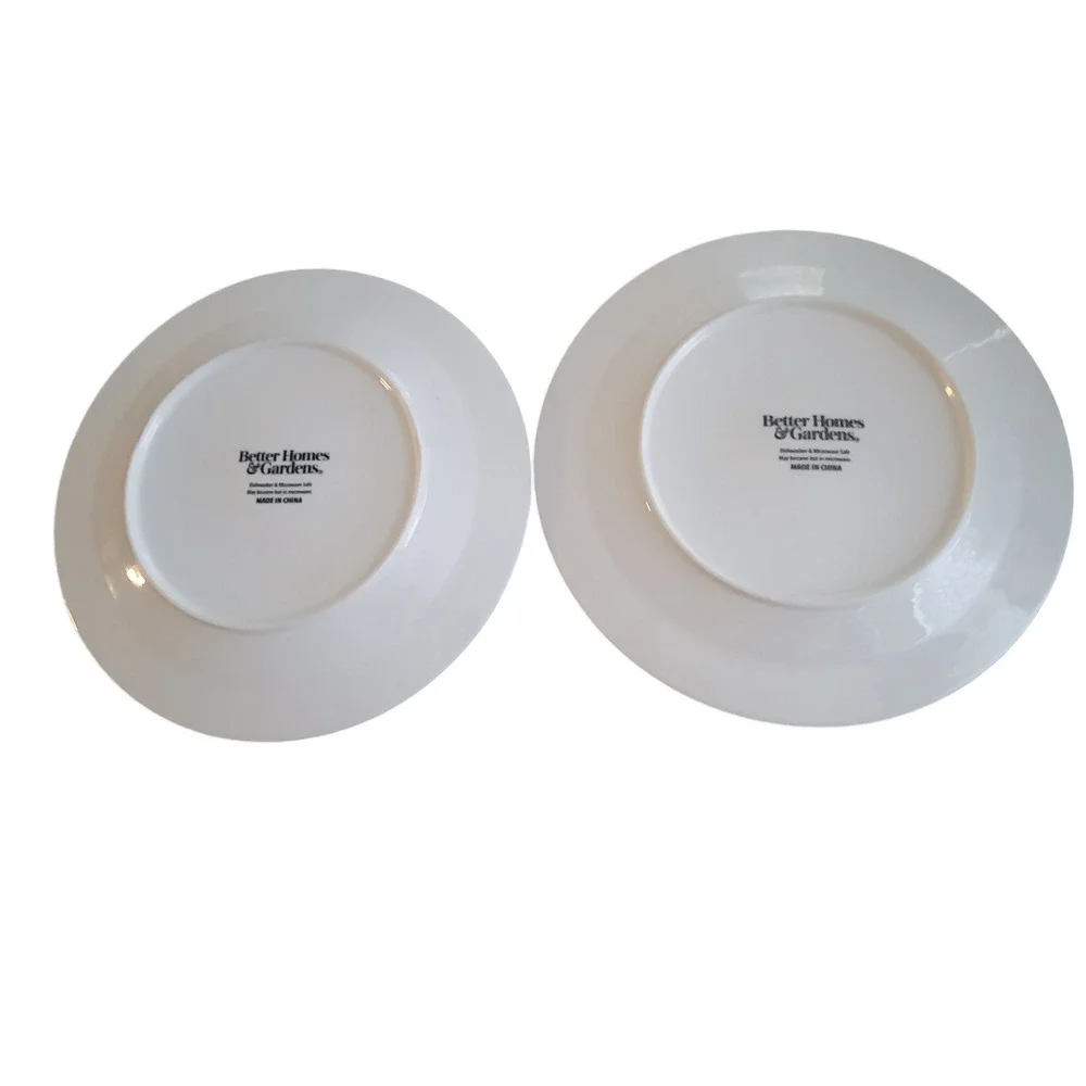 Better‎ Homes & Gardens Sophia Dinner Plates Hobnail Farmhouse Design Set Two